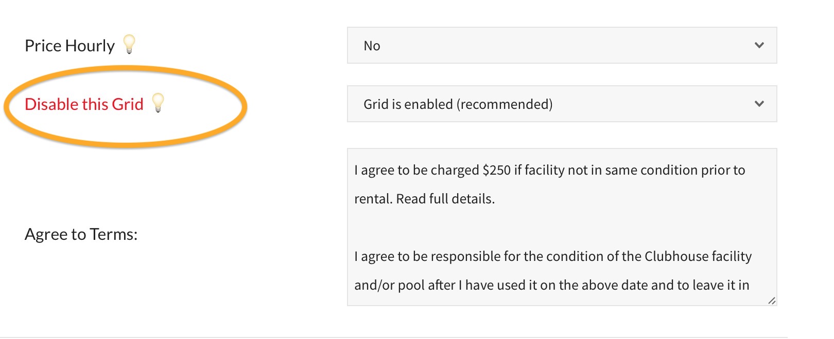 pooldues disable facility facilities grid