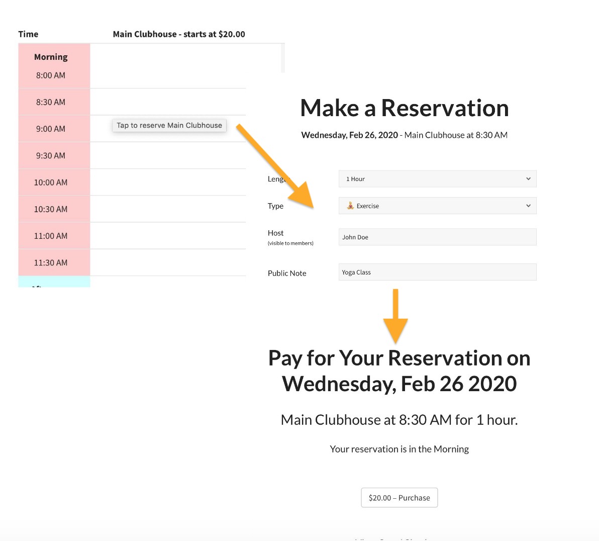 pooldues facility facilities reservation clubhouse