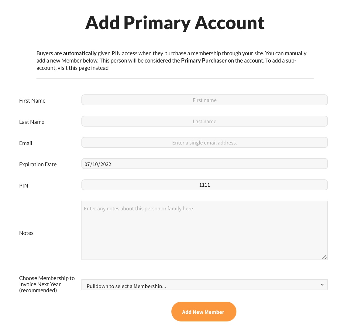 add primary account member