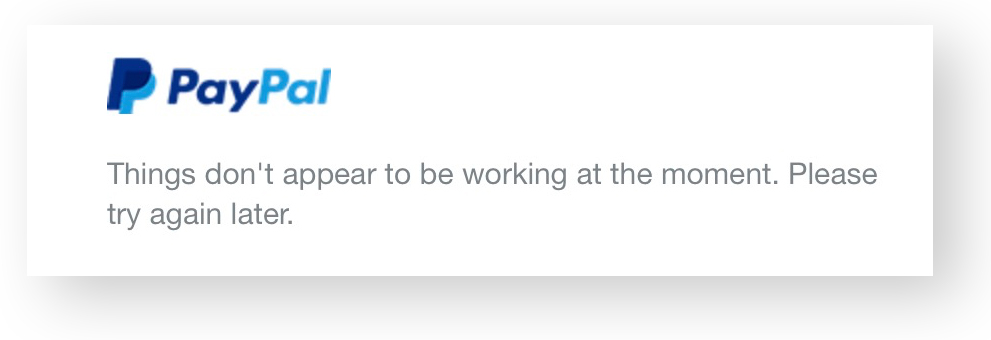 pooldues PayPal setup things don't seem to be working at the moment