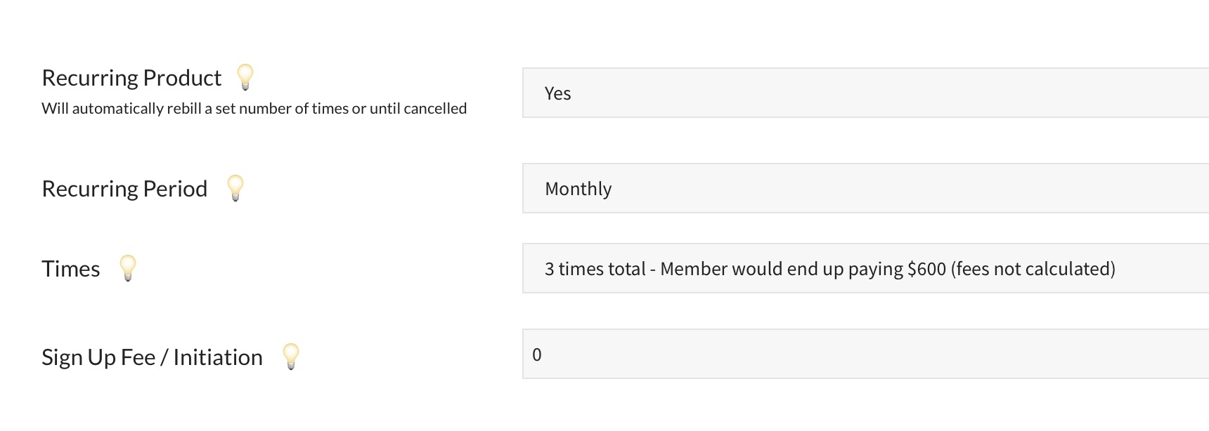 Installment plan options for swim and tennis club