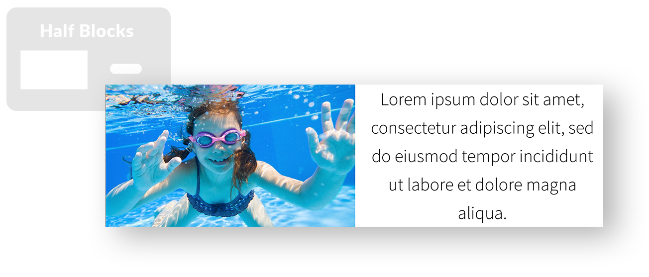 pooldues section block design page