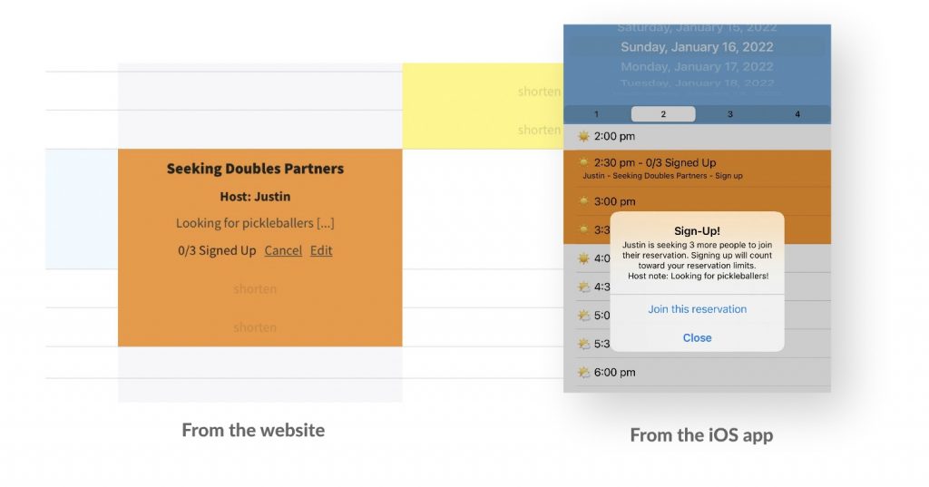 Seeking Partner – Reservations – Knowledge Base