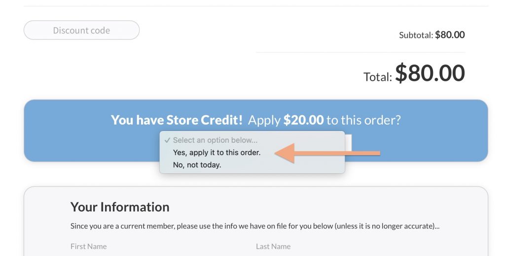 Store Credit (different than Concession Credit) – Knowledge Base