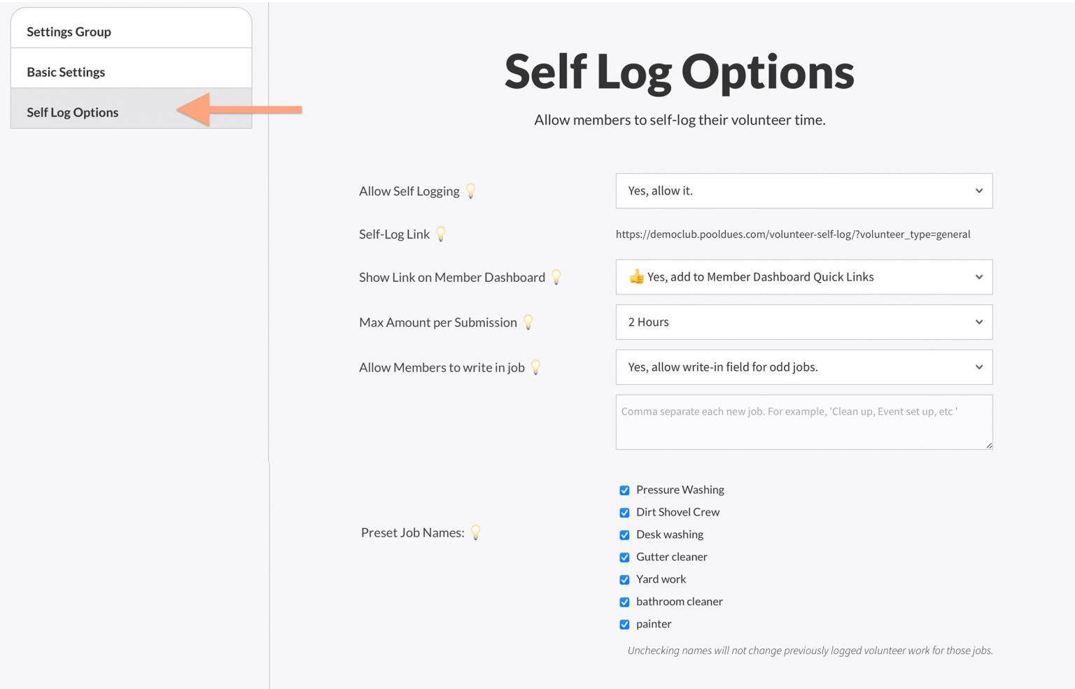 Volunteer Module Settings – Knowledge Base